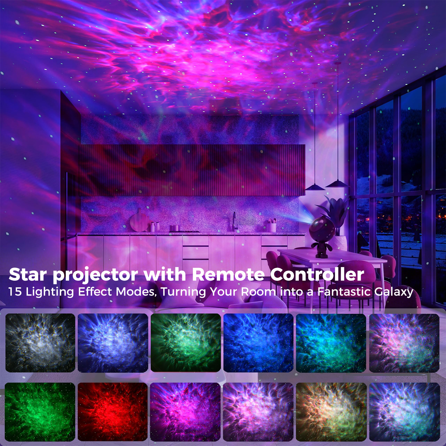 Astronaut Galaxy Projector with Timer and Remote