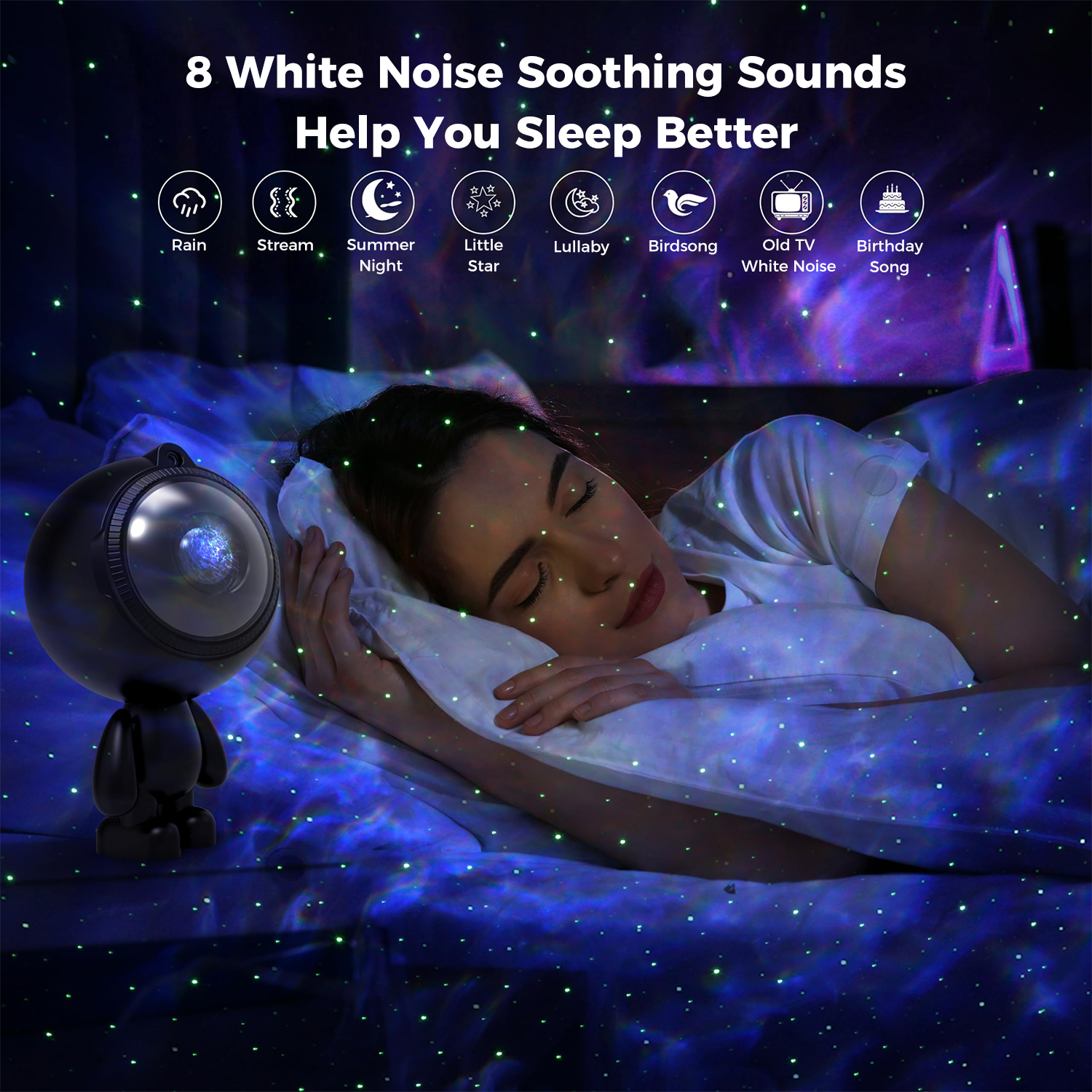 Astronaut Galaxy Projector with Timer and Remote