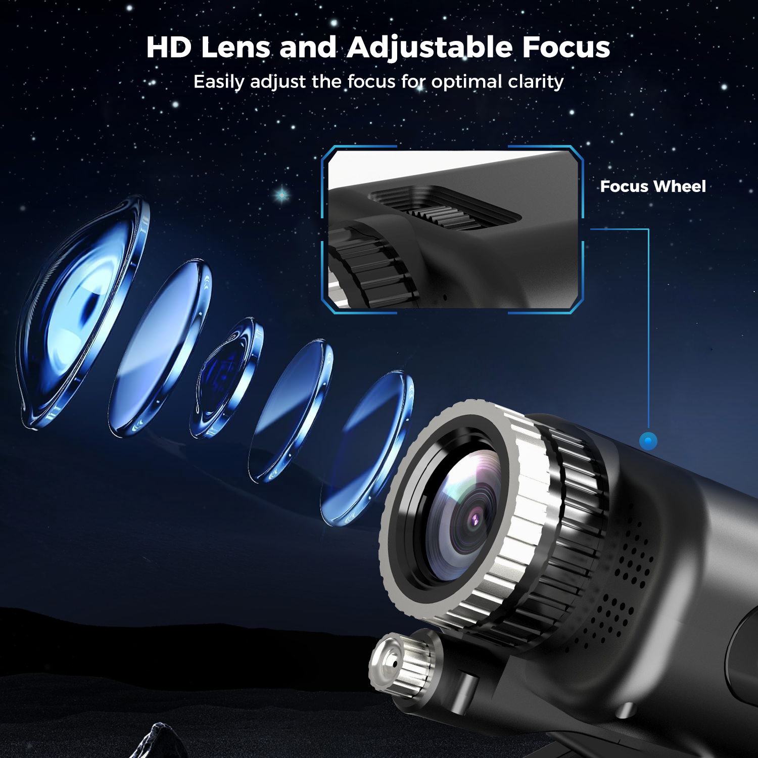 3D Galaxy Star Projector with White Noise & Bluetooth Speaker