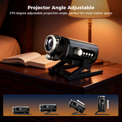 3D Galaxy Star Projector with White Noise & Bluetooth Speaker